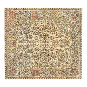 Antique Persian Sultanabad Oriental Carpet, Room Size, with Floral Elements