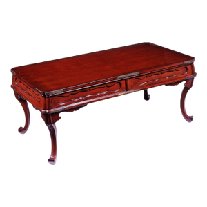 Burton-Ching Ming Style Red Lacquer Coffee Cocktail Table