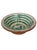 Spanish Ceramic Bowl with Green Bird Motif and Glazed Inside, 1980s For Sale - Image 3 of 7