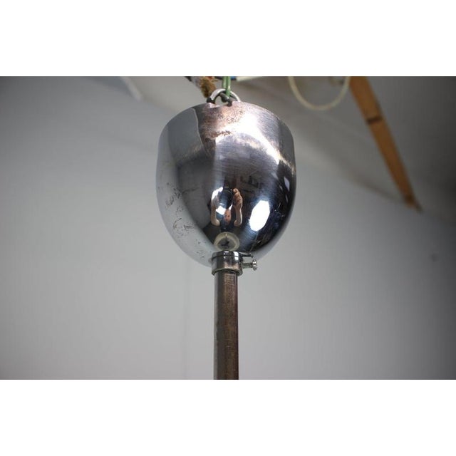 Black UFO Pendant Lamp by Josef Hurka for Napako, Former Czechoslovakia, 1930s For Sale - Image 8 of 14