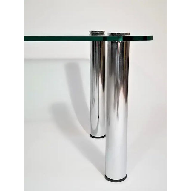 Coffee Late 20th Century Glass and Chrome End Table or Coffee Table Attributed to Pace Collection For Sale - Image 8 of 12