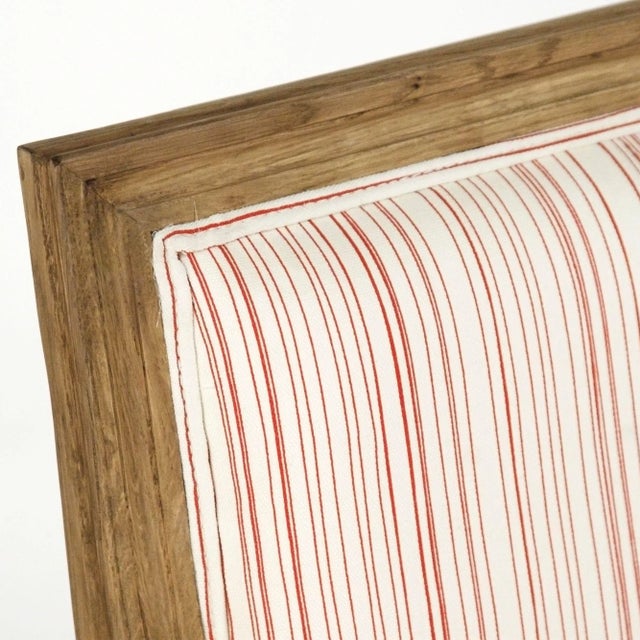 2020s Audley Sofa in White Cotton with Red Stripes For Sale - Image 5 of 6