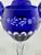 Cobalt Cut-to-Clear Wine Hocks | Set of 4 Vintage Design Guild by Ajka Hungarian Crystal For Sale In Boston - Image 6 of 9