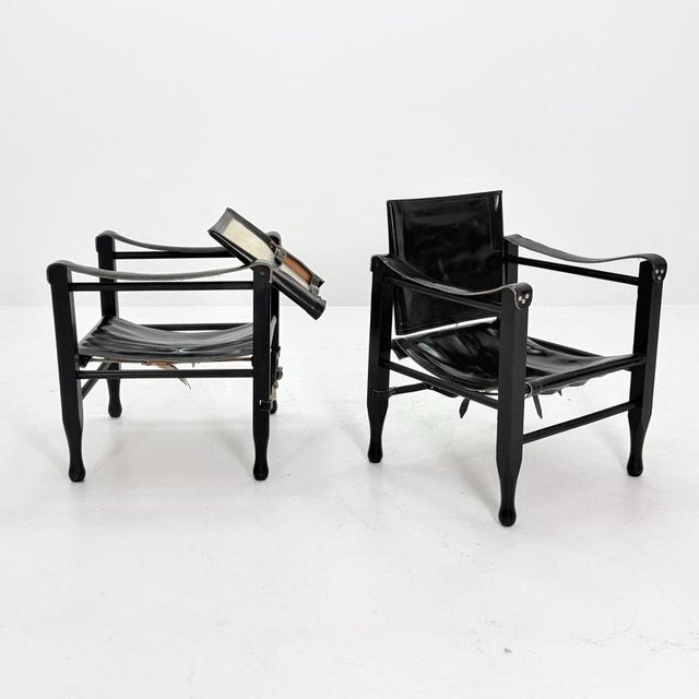 Iconic danish safari chairs – aage bruun & son, 1960s add timeless scandinavian design to your home with this pair of...