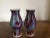 Pair small late Qing Chinese porcelain baluster shaped vases with flambe oxblood glaze. Each measures 5 5/8" tall. Good...