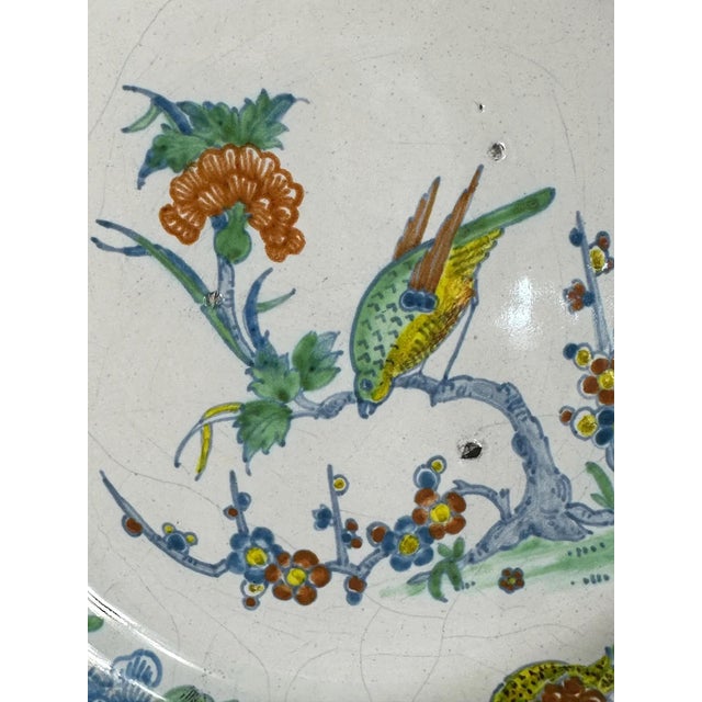 Italian Faience Piatto Uccellino Plates, 1800s, Set of 4 For Sale - Image 6 of 10