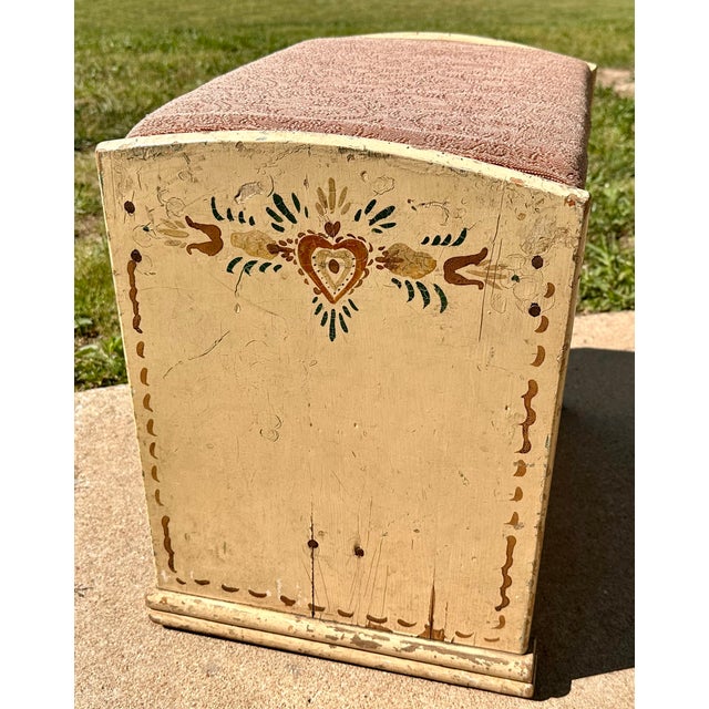Rare & Original Peter Hunt Style Folk Art Bench for your consideration. The bench measures approx. 18 1/2 inches long, 13...