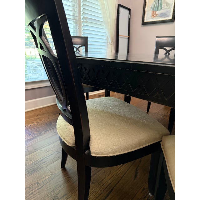Century Furniture Century Furniture Black Table and 9 Chairs For Sale - Image 4 of 18