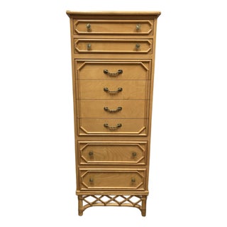 Mid-Century Modern Rattan Lingerie' Dresser For Sale