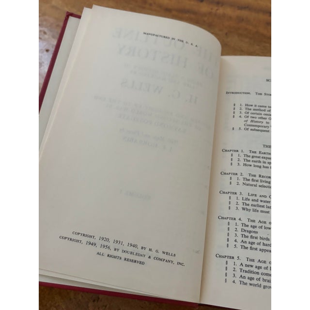 1950s H. G. Wells' "The Outline of History" Complete Set of 2 For Sale - Image 5 of 10