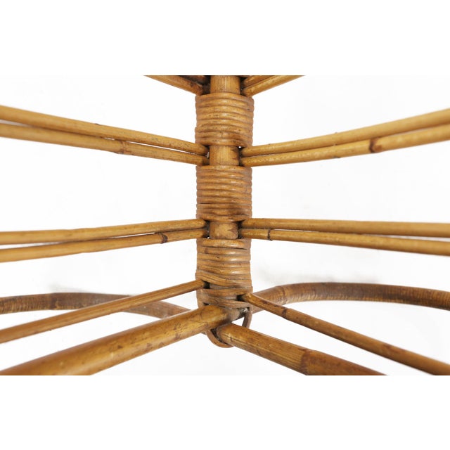 Vintage French Rattan Magazine Rack, 1950s For Sale - Image 8 of 12