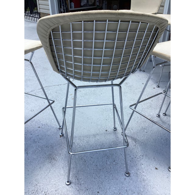 Vintage set of 6 Bertoia for Knoll fully upholstered barstools. These came from a Knoll office business that was replacing...