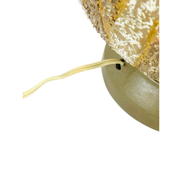 1960s Mid-Century Modern Brutalist Pierced Ceramic Lamp For Sale - Image 9 of 12