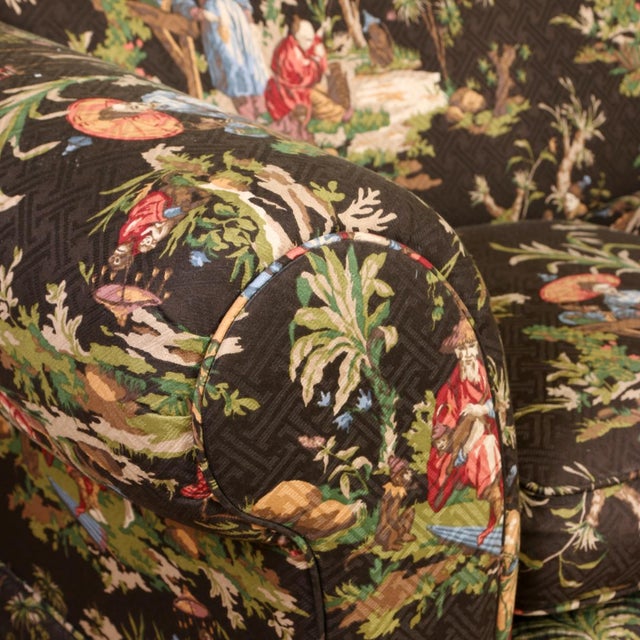 Chinoiserie A Camelback Loveseat For Sale - Image 3 of 4