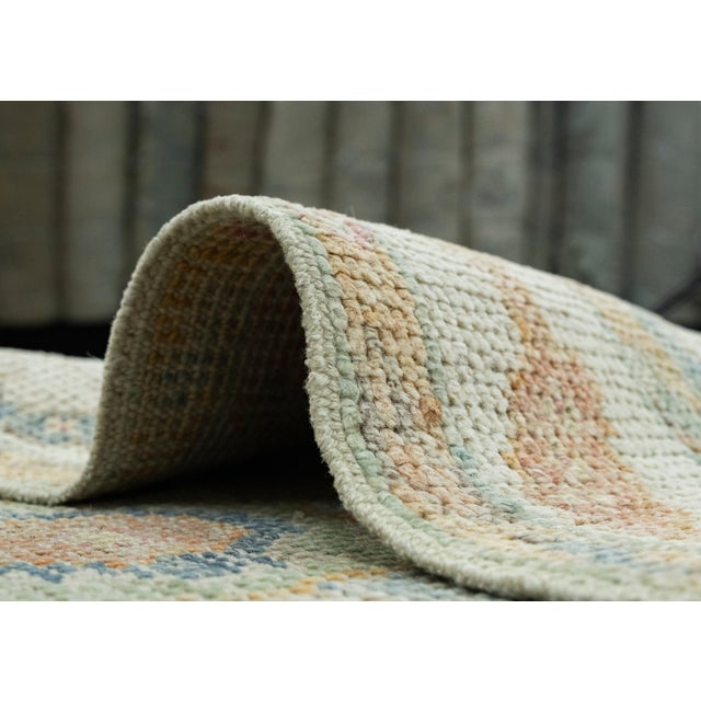 Blue Turkish Oushak Runner Rug 2'2" x 5'8" #17388 For Sale - Image 8 of 8