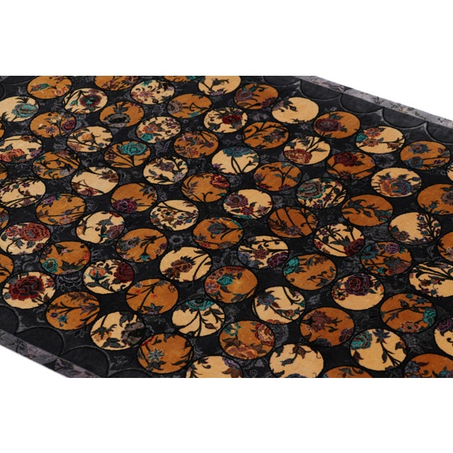 Hand-knotted in silk, this 3x4 rug represents a bold and gorgeous new line of Rug & Kilim’s Modern Collection—a series of...