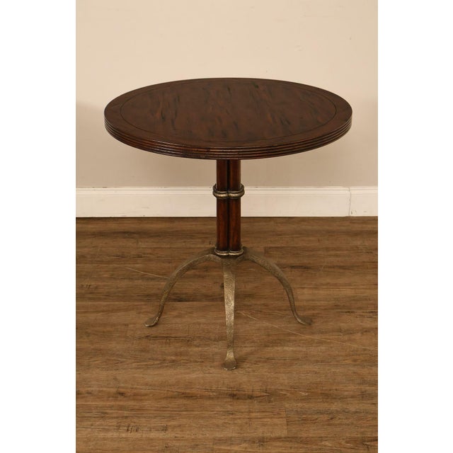 Theodore Alexander 'L'Usine' Round Bistro Accent Table For Sale - Image 14 of 18