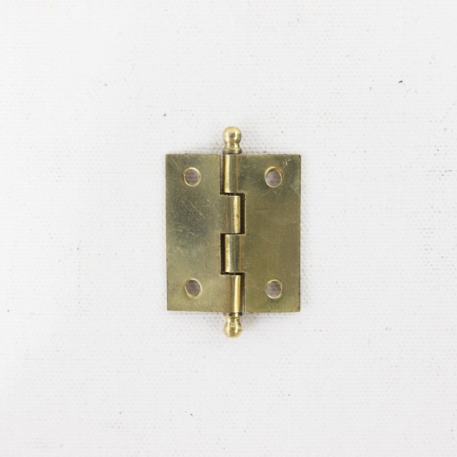 Art Deco 1-1/4" X1- 1/2" Solid Brass Butt Hinge For Sale - Image 3 of 4