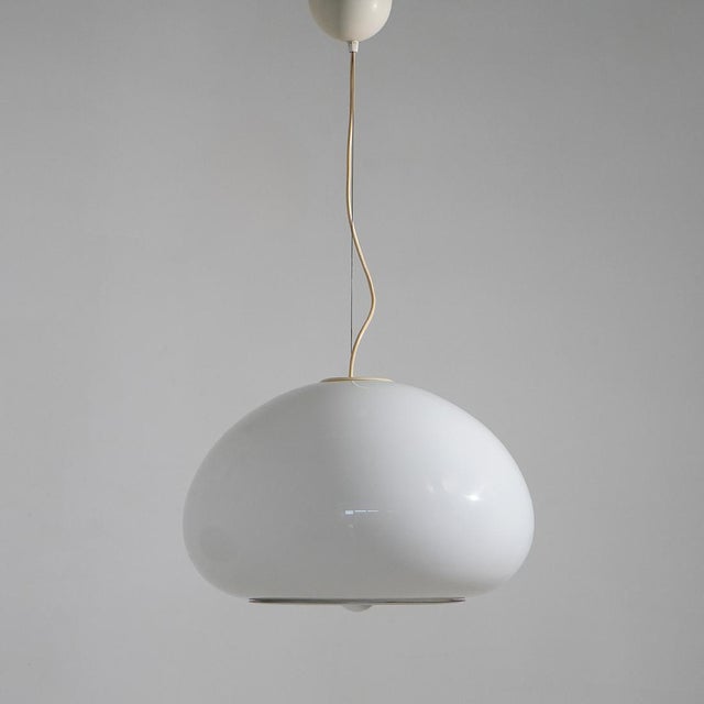 Mid-Century Modern Black and White Chandelier by the Castiglioni Brothers for Flos, 1960s For Sale - Image 3 of 13