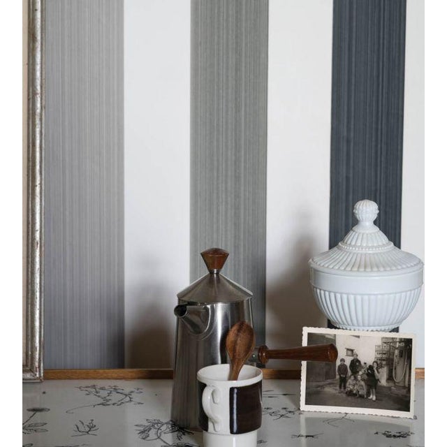 Chromatic Stripe Wallpaper - Gray | Chairish