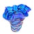 Explore the art of this contemporary Murano glass vase. Its unique scalloped edge design and vibrant color palette capture...