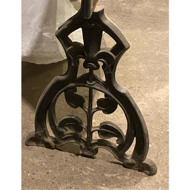 1920s Antique Handpainted Victorian Large Metal Fireplace Screen Birds Parrots For Sale - Image 5 of 5