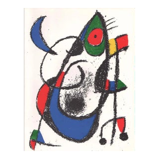 1975 Joan Miro Original Lithograph V2-11 Mourlot For Sale