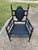 Vintage Painted Black Wood Armchair For Sale - Image 9 of 9
