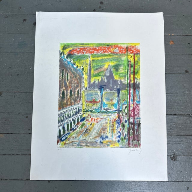 1970’s original Venice Italy lithograph by Jean Couty titled “Venise”. Signed. Image measures approximately 12x15.5 and...