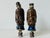 Chinese Mudman Lamp Finials on Bronze Hardware - A Pair For Sale - Image 4 of 5