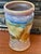 Unique Artisanal turned-pottery vase glazed in purples, blues, and browns. Use for utensil holder, flower bouquet, or...