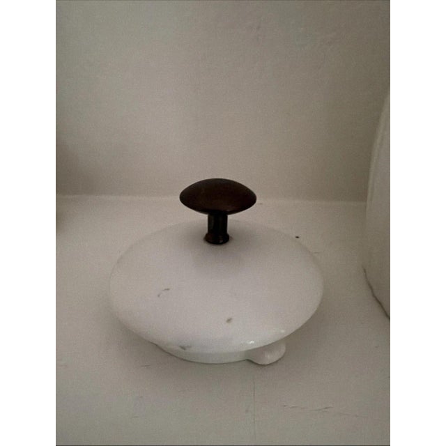 1950s Vintage Ernest Sohn Creation Cream Ribbed Coffee Tea Pot With Locking Lid For Sale - Image 5 of 7