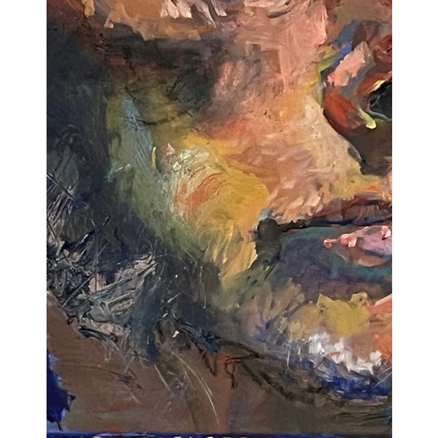 Figurative "Portrait of a Man", Original Oil Painting, Abstract Portrait Painting For Sale - Image 3 of 8