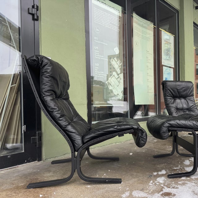 Set of Vintage Scandinavian Siesta Lounge Chair and Ottoman by Ingmar Relling for Westnofa, 1970s For Sale - Image 10 of 18