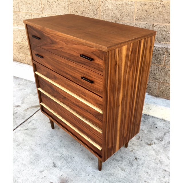 MidCentury Walnut Highboy Dresser Chairish