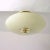 Mid-Century German Opaline and Brass Flush Mount, 1950s For Sale - Image 4 of 16