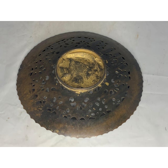 Art Nouveau Bronze Maiden Plate: Repousse Wall Plaque For Sale - Image 4 of 8