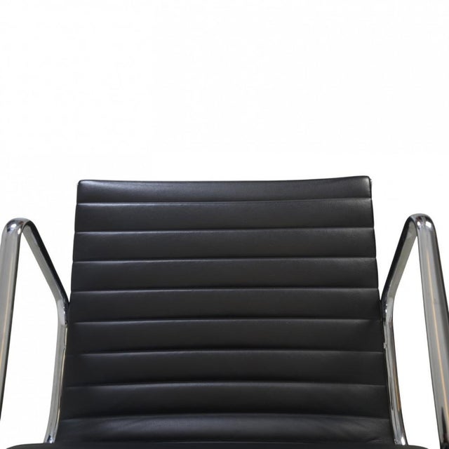 EA108 Chair in Black Leather from Charles Eames, 2007 For Sale - Image 4 of 16