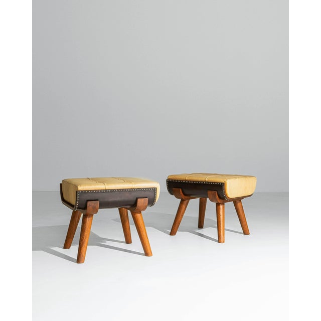 1960s Italian Exceptional Italian Ottomans - A Pair For Sale - Image 16 of 18