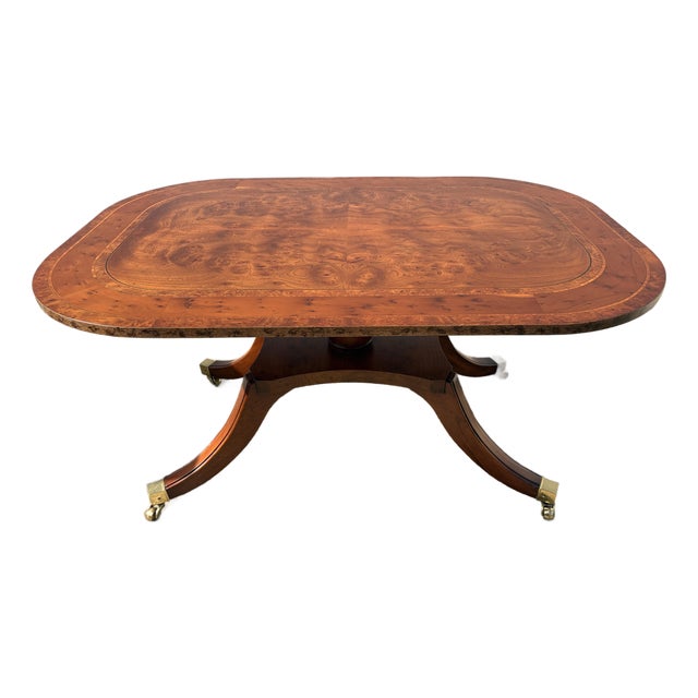 Modern Chippendale Inspired Burled Walnut Coffee Table For Sale