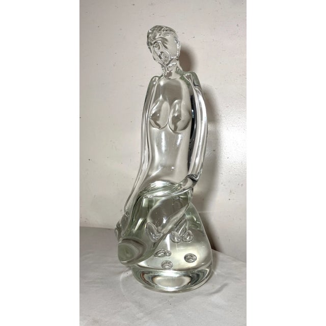 Figurative 1990s Large Luigi Moro Hand Blown Glass Nude Lady Woman Mermaid Sculpture Statue Art For Sale - Image 3 of 14