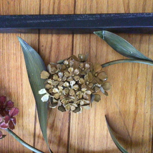 Metal Hand Crafted Metal Hydrangea Wall Art For Sale - Image 7 of 13