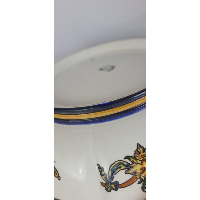 19th Century Renaissance Model Deep Dish in Earthenware from Gien, 1890s For Sale - Image 6 of 11