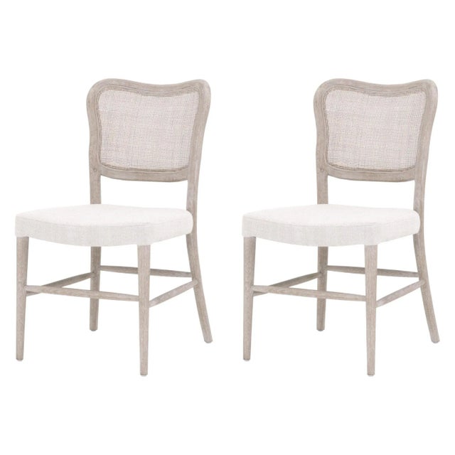 Cela Oak & Cane Upholstered Dining Chairs, Set of 2 For Sale - Image 13 of 13