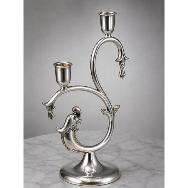 Metal Pewter Candleholders from Svenskt Tenn, Sweden, 1931, Set of 2 For Sale - Image 7 of 9