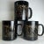 Metal 1980s Gold Splatter Black Glass Coffee Mugs by Arocroc France - Set of 3 For Sale - Image 7 of 7