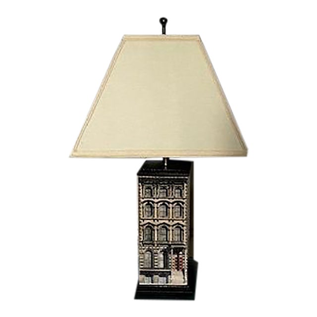 1990s Sarried Decoupage Table Lamp For Sale