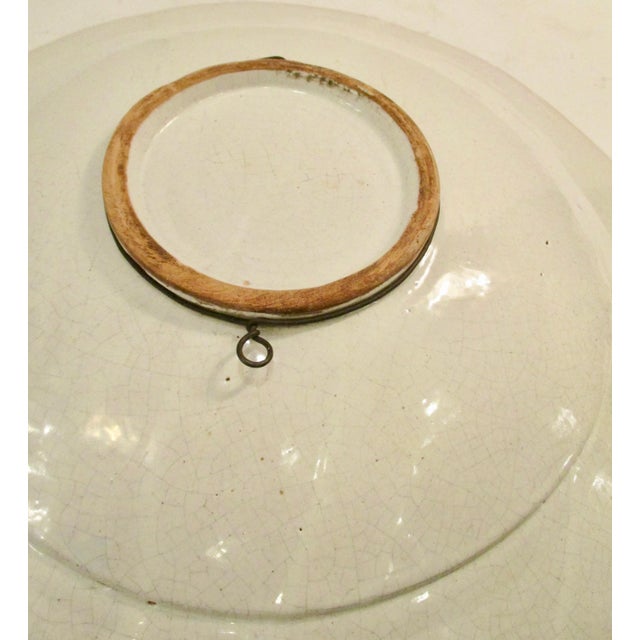 1970s French Man in the Moon Faience Deep Dish Charger For Sale - Image 5 of 9