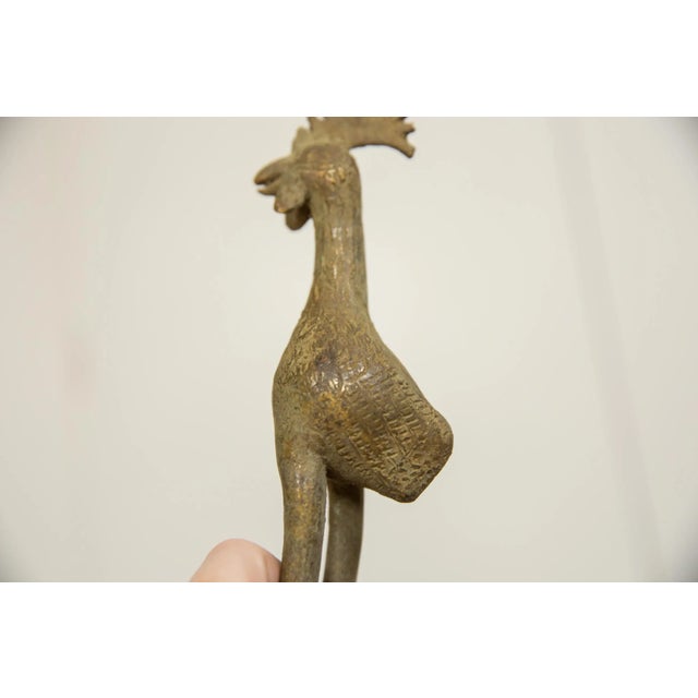 Mid 20th Century Vintage African Bronze Long Legged Bird For Sale - Image 5 of 6