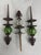 Set of Three Cast Iron and Crackle Glass Hose Guards For Sale - Image 6 of 10